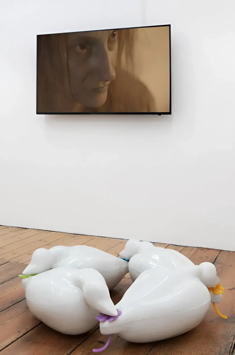 Edges that blur, bodies that fold into something other exhibition view