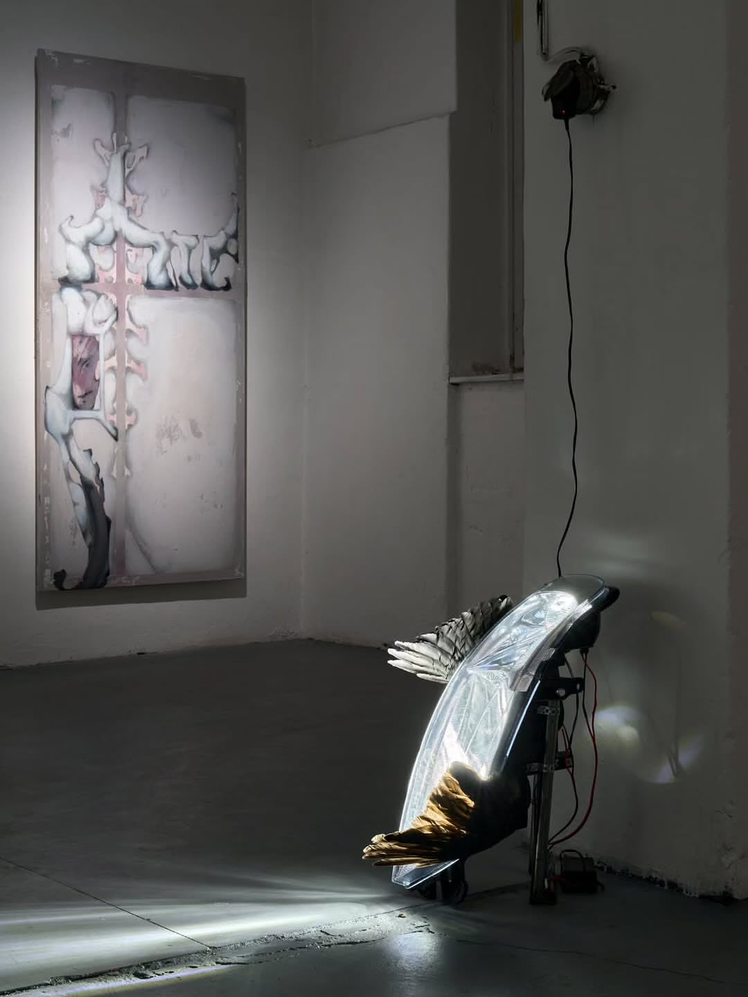 WITH FEATHERS AND FLESH exhibition view